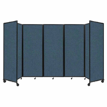Versare Room Divider 360 Folding Portable Partition 14' x 7'6" Caribbean Fabric 1190943